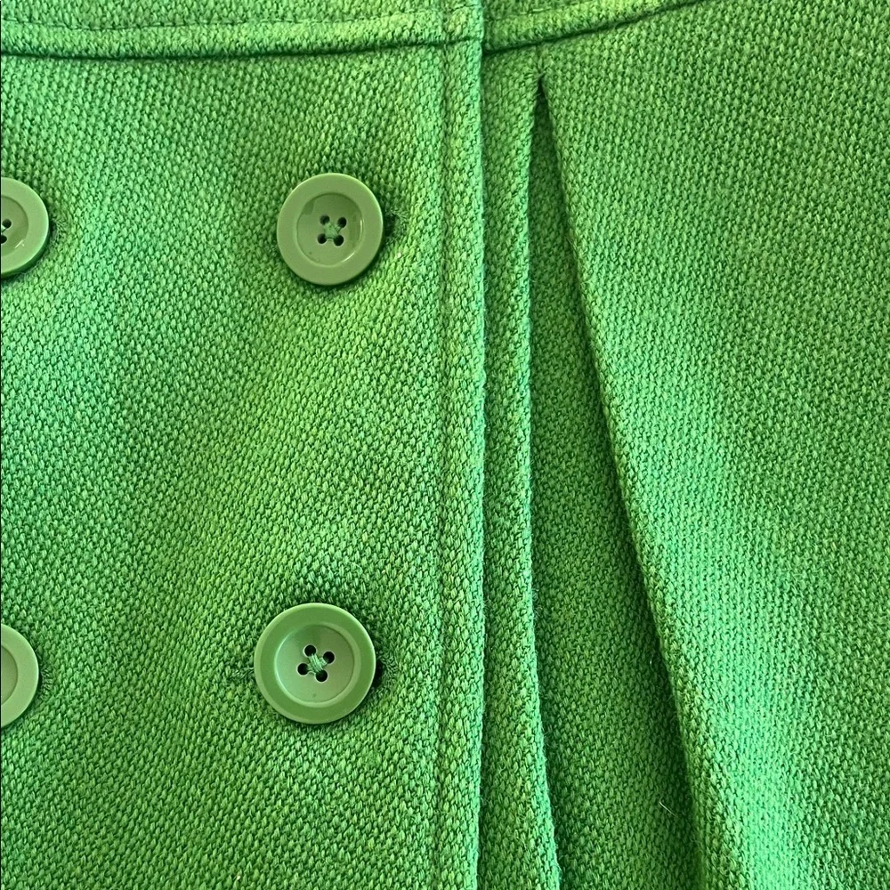 Gap Girls Wool Blend Pea Coat L Apple Green Peter Pan Collar Retro